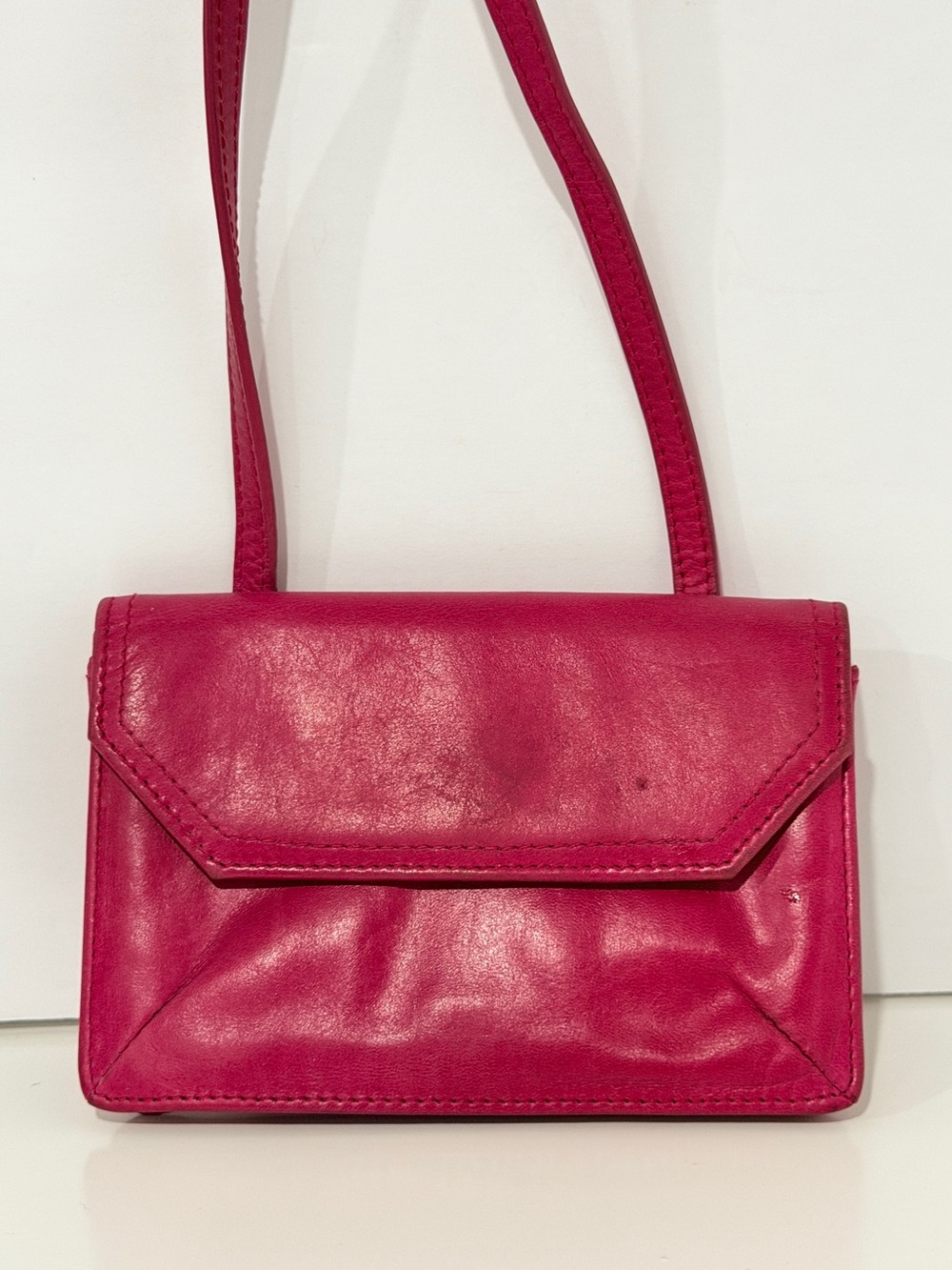 HOBO Fuchsia Leather Crossbody Bag